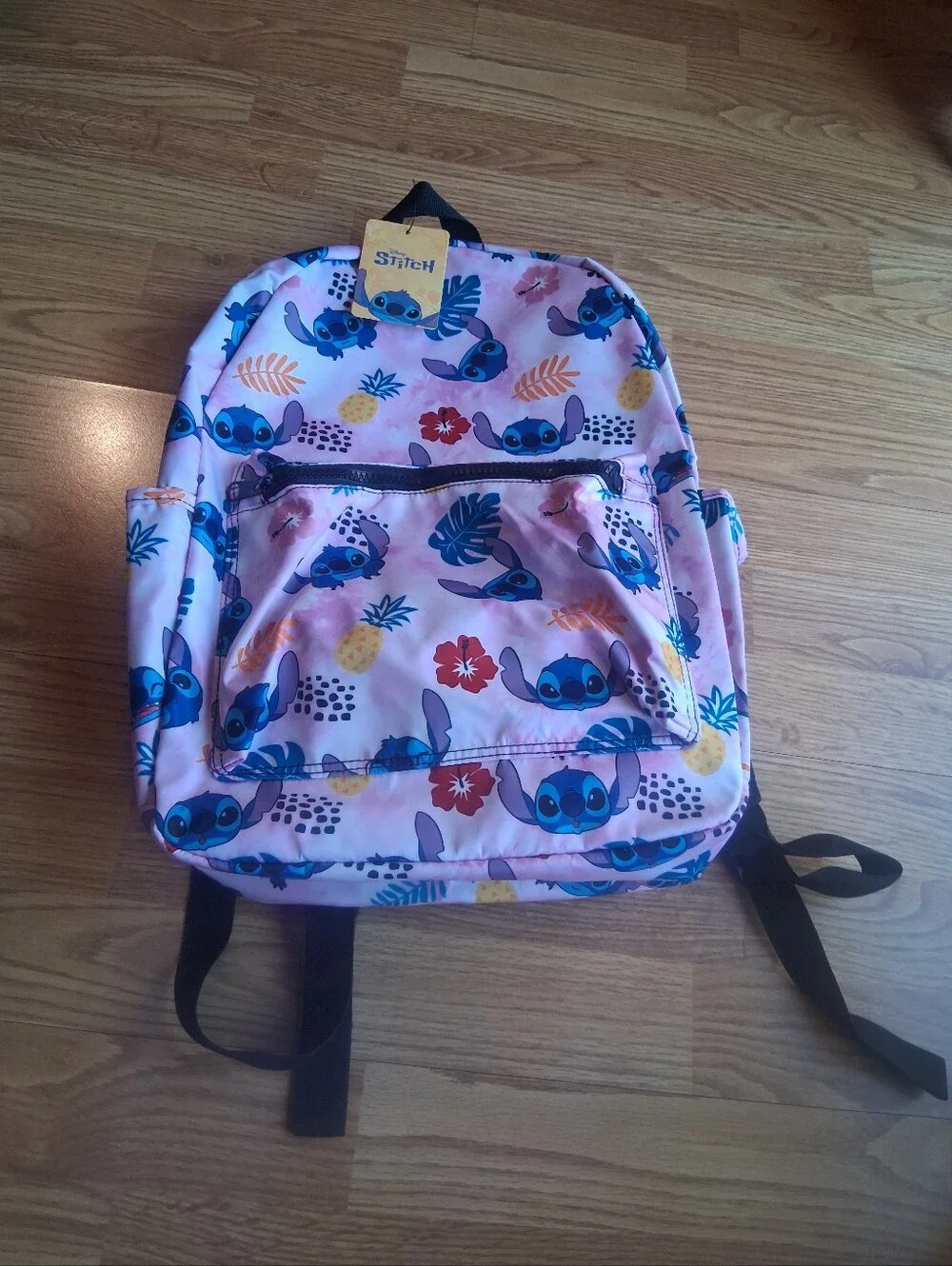 NWT Disney Stitch, Pink Print Backpack.